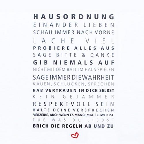 20 Servietten Hausordnung 33x33cm