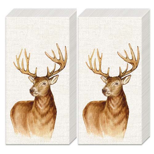 2x 10 Taschentücher Hunted Deer - Naturausschnitt Hirsch