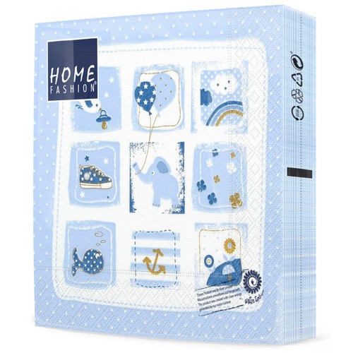 RP 20 Servietten Little One blue - Baby Momente blau 33x33cm
