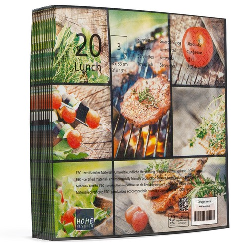 20 Servietten Tasty Barbecue - Collage vom Grill 33x33cm