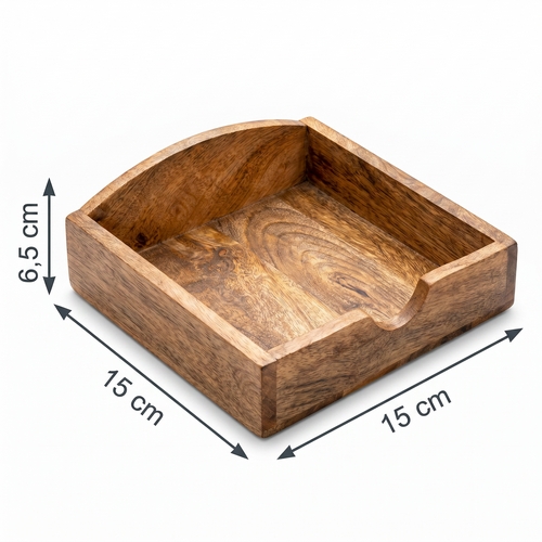 Serviettenhalter Wooden rustical - Holz rustikal für 25cm Cocktailservietten aus Holz, 15x6,5cm