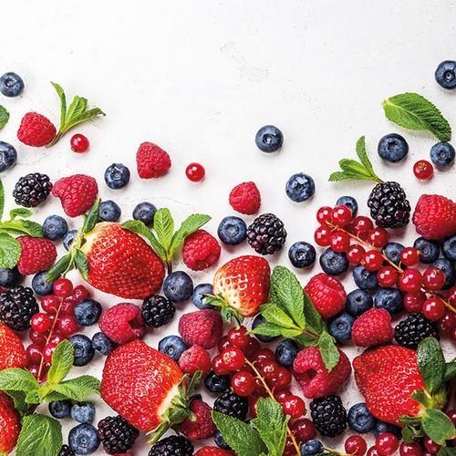20 Servietten Forest Fruits - Waldbeeren 33x33cm