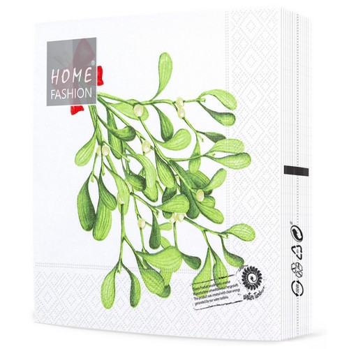 20 Servietten Mistletoe Twigs pure - Mistelzweig einfach 33x33cm