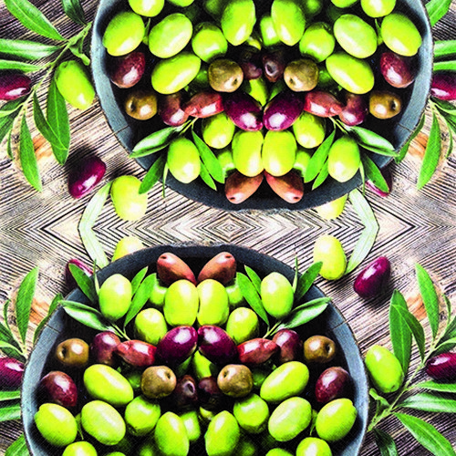 20 Servietten Pure Olives - Frische Oliven 33x33cm