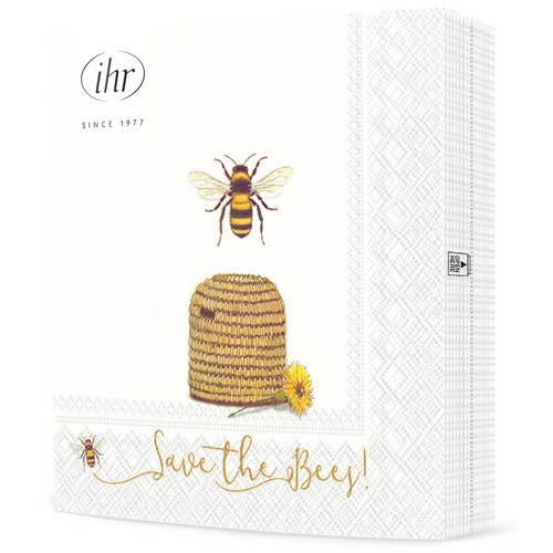20 Servietten Save the Bees! - Bienen schützen 33x33cm