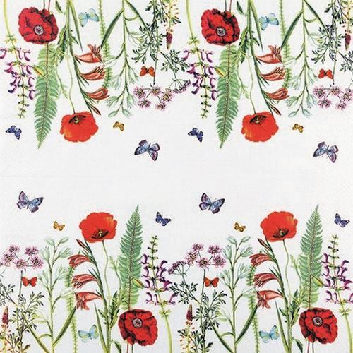 20 Servietten Meadow in Bloom - Aufblühende Wiese 33x33cm