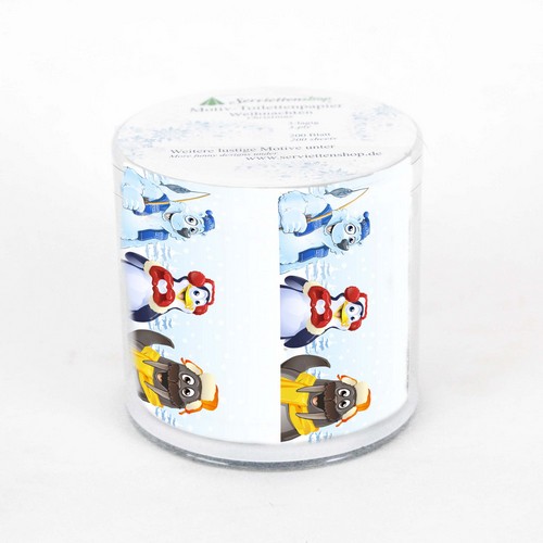 Toilettenpapier Rolle Polar Friends - Kaltes Wintertreffen