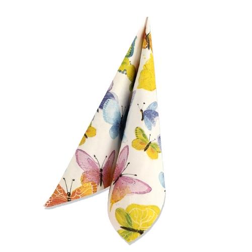 20 Servietten Flying Colours - Überall bunte Schmetterlinge 33x33cm