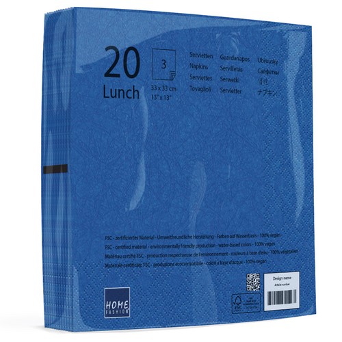 20 Servietten Modern Colours blau 33x33cm
