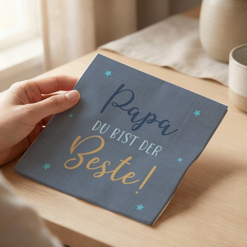 20 Servietten Bester Papa - Papa, der Beste 33x33cm