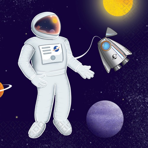 16 Servietten Space Party - Astronaut und Alien 33x33cm