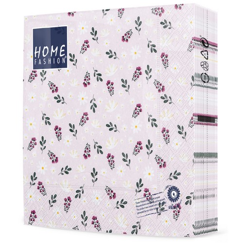 20 Servietten Petites Fleurs rose - Zierliche Blüten rosa 33x33cm