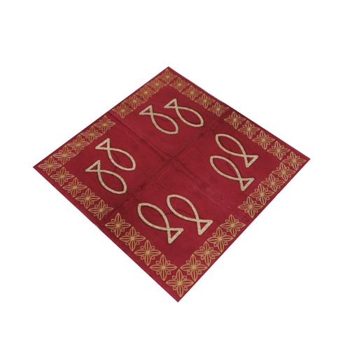 20 Servietten Modern Ichthys bordeaux 33x33cm