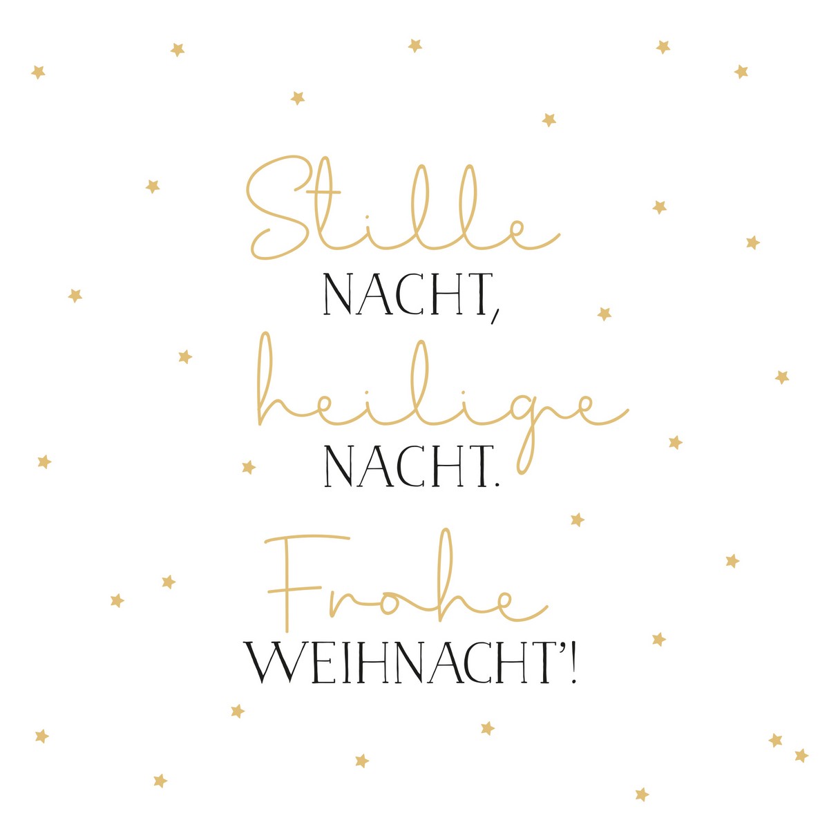 20 Servietten Stille Nacht - Frohe Weihnacht 33x33cm