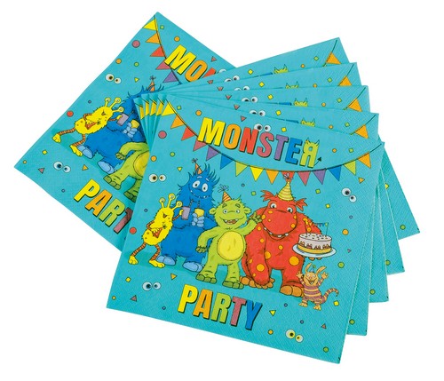 20 Servietten Monster 33x33cm