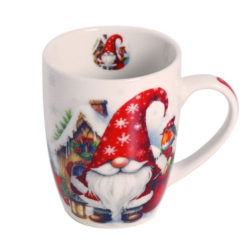 Tasse aus Porzellan Gnom Edik - Weihnachtszwerg Edik 0,32L, Höhe 10,5cm
