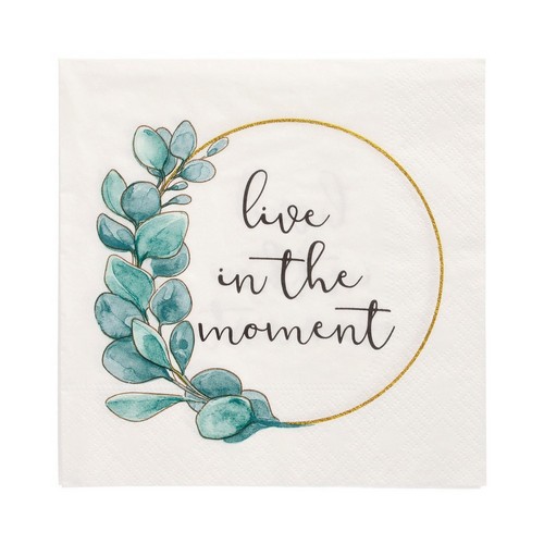 20 Servietten Live in the Moment - Lebe im Moment 33x33cm