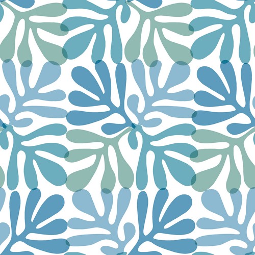 20 Servietten Coral Pattern blue - Korallenmuster blau-grün 33x33cm