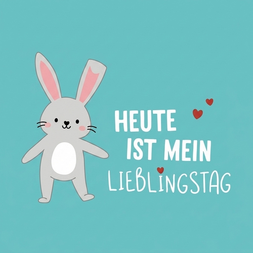 20 Servietten Hase - Heute ist mein Lieblingstag 33x33cm