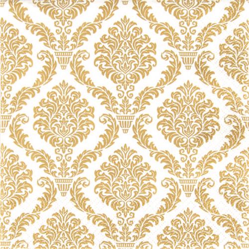 20 Servietten Elegant gold - Muster gold 33x33cm