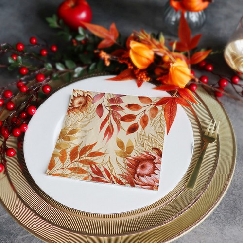 20 Servietten Fall blossom - Moderne Herbstszene 33x33cm