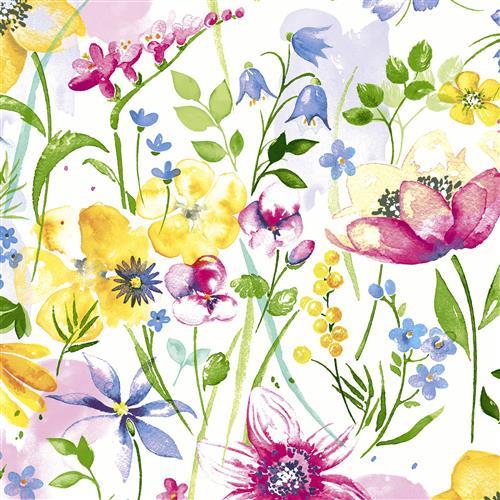 20 Cocktailservietten Flower Meadow – Mischung an Blumen 24x24cm
