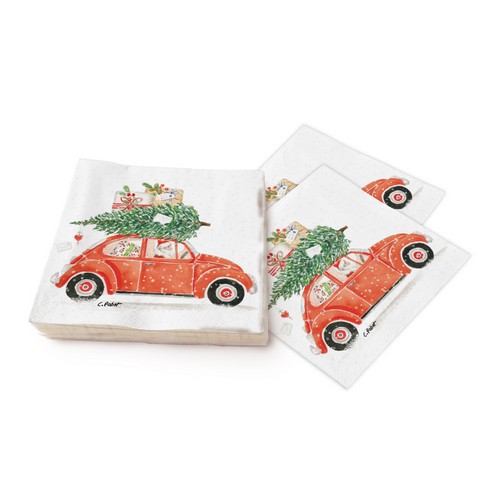 20 Servietten Christmas Delivery - Santas Weihnachtsauto 33x33cm