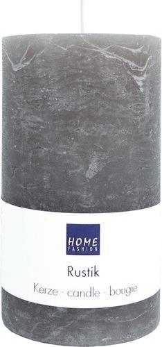 Kerze Stumpen Rustik taupe Ø 7cm, Höhe 12cm