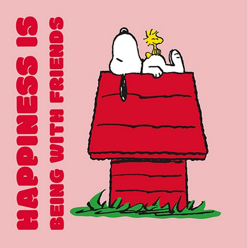 20 Servietten Happiness - Snoopy auf Hütte 33x33cm