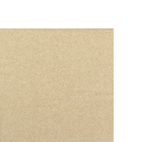 20 kleine Cocktailservietten Recycling uni - Uni natur 25x25cm