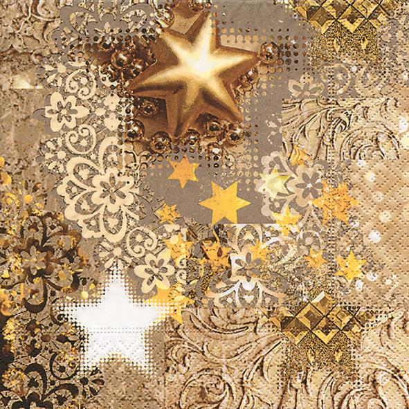 20 Servietten Gold Rush - Goldrausch 33x33cm