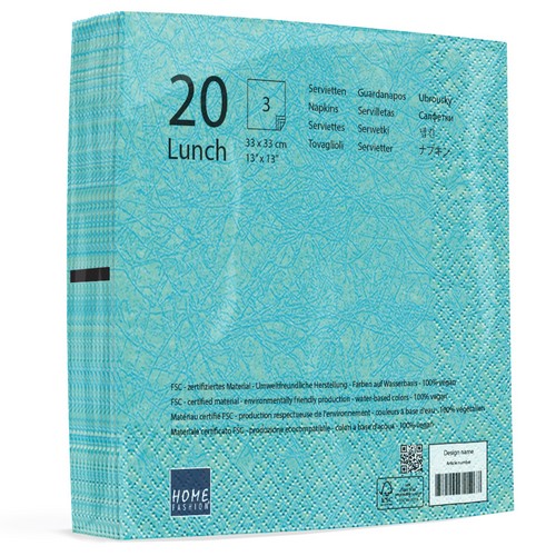 20 Servietten Modern Colours aqua 33x33cm