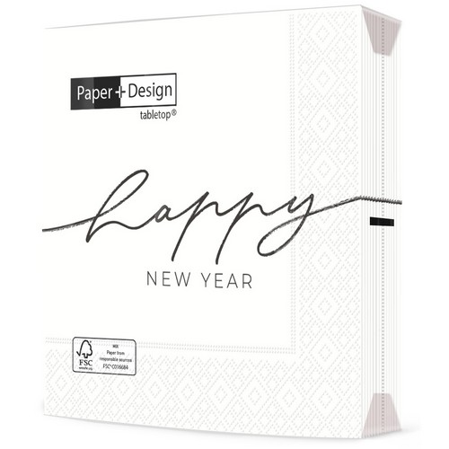 20 Servietten Fresh New Year - Einfach Happy New Year 33x33cm