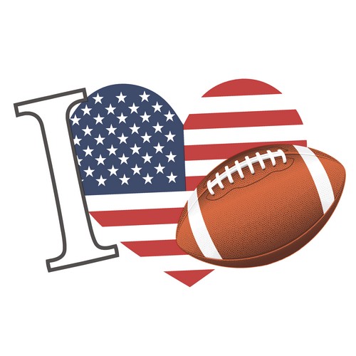 20 Servietten USA Football - I love American Football 33x33cm