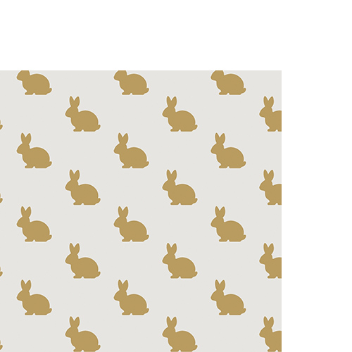 20 kleine Cocktailservietten Golden Bunny - Goldener Hase auf Eier 25x25cm