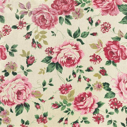 20 Servietten Rose Fabric - Rosenmuster mit Blätter 33x33cm