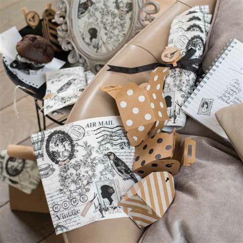 20 Servietten Poetie - Vintage Air Mail 33x33cm
