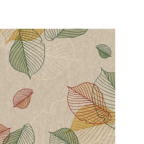 20 kleine Cocktailservietten aus Recycling-Papier Be Leaf - Strukturen von Blätter 25x25cm
