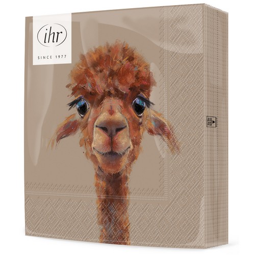 20 Servietten Alpaca Fernando - Lustiges Alpaka 33x33cm