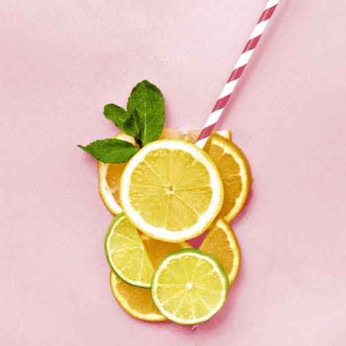 20 Servietten Lemonade - Zitruslimonade 33x33cm