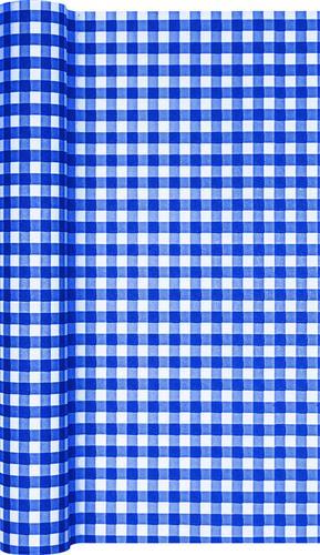 Tischläufer Karo blau 490x40cm