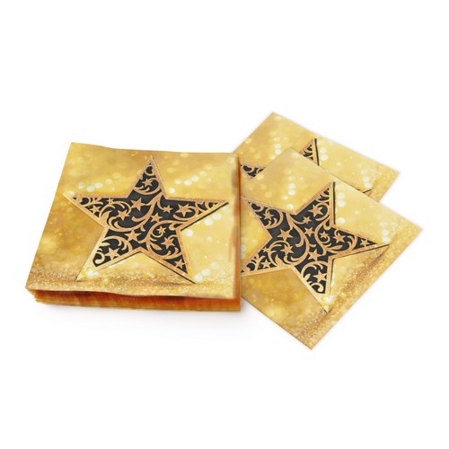 20 Servietten Glimmering star - Stern im Glanz 33x33cm