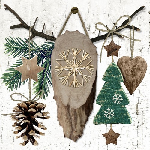 20 Servietten Funny Antlers - Baumscheibe als Hirsch 33x33cm