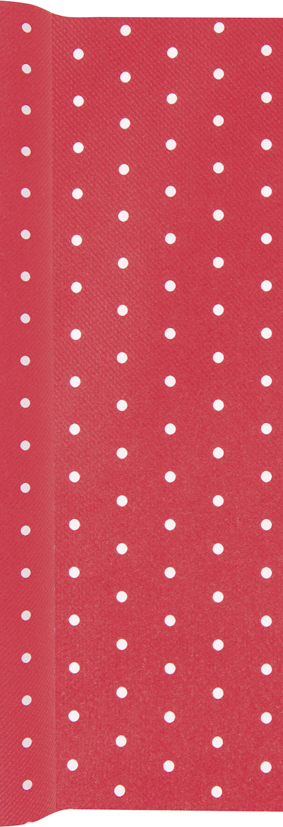 Tischläufer Mini Dots red/white - Mini Punkte rot/weiß 490x40cm