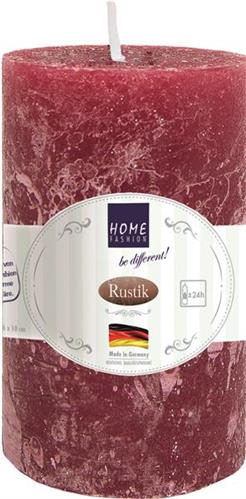Kerze Stumpen Rustik bordeaux Ø 6cm, Höhe 10cm