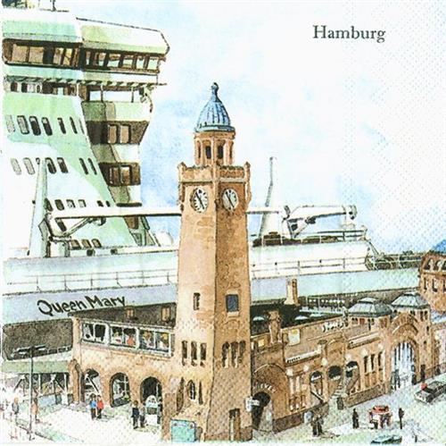 20 Servietten Hamburg - Besuch in Hamburg 33x33cm