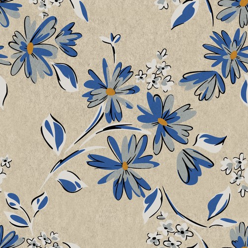 25 Servietten nachhaltig Blue Spring - Blauer Frühling 33x33cm