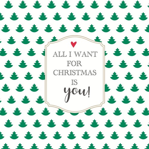 20 Servietten All I want - Nur Dich an Weihnachten 33x33cm