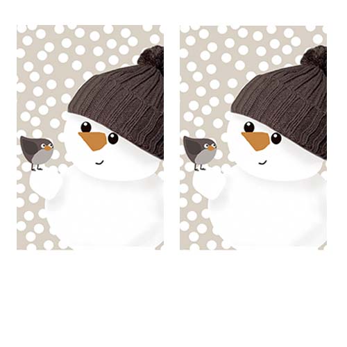 2x 10 Taschentücher Snowfriends - Schneemann über Vogel erfreut