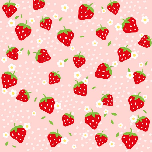 20 Servietten Strawberries - Lustiges Erdbeermuster 33x33cm